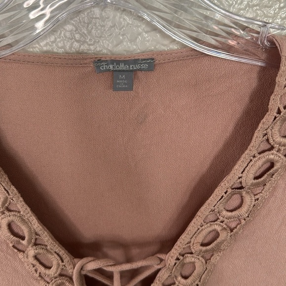 Charlotte Russe Y2K Pink Cropped Top Size M - Picture 2 of 4